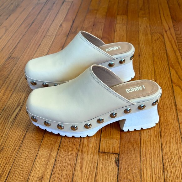 Labucq Studded Clog - Cream - Size 39 - Picture 3 of 6